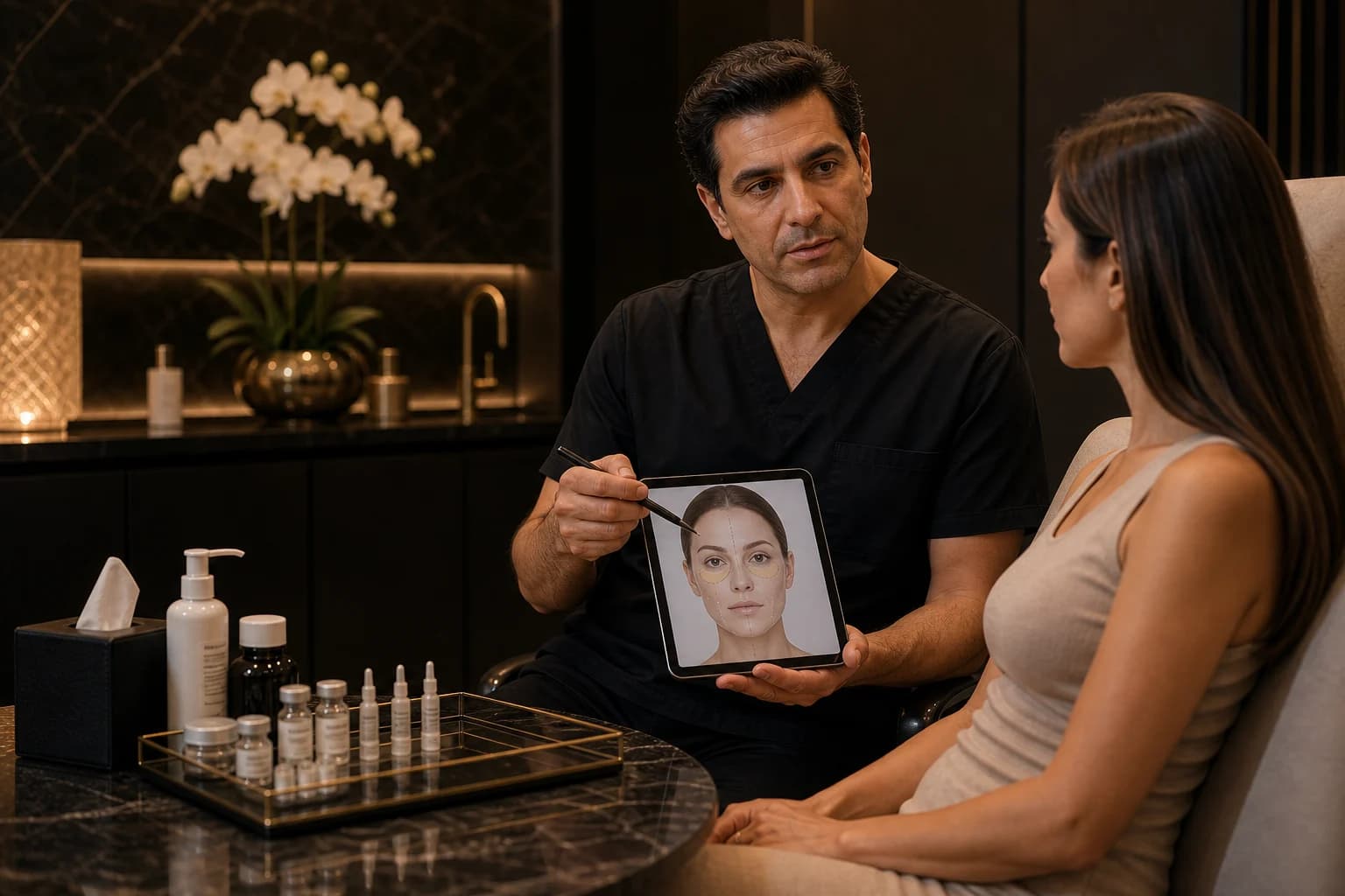 Photorealistic article image for Tear-Trough Filler: Can It Fix Under-Eye Hollows and Dark Circles? at Endless Beauty Clinic Dubai