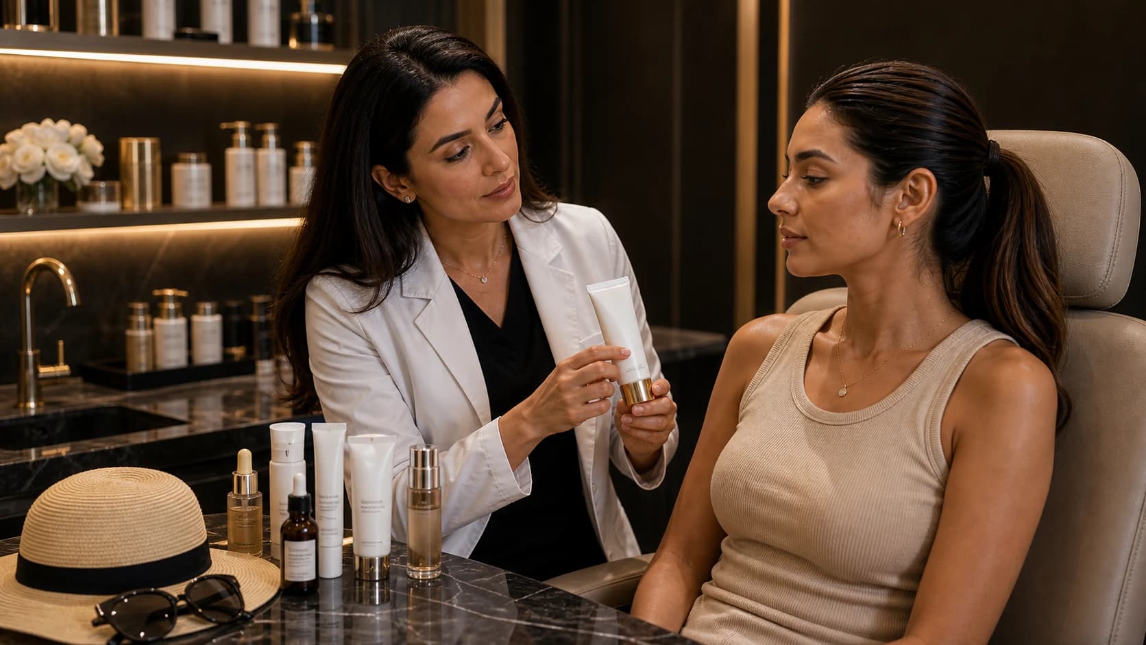 Photorealistic article image for The Best Sunscreen Routine for Dubai's Sun (Dermatologist Tips) at Endless Beauty Clinic Dubai