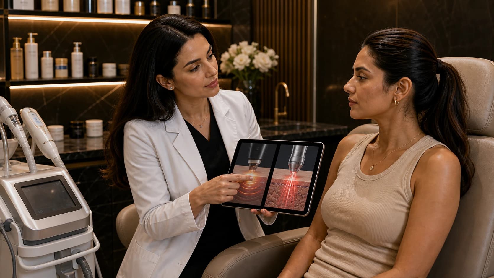 Photorealistic article image for Skin Tightening Without Surgery: RF Microneedling vs Laser at Endless Beauty Clinic Dubai