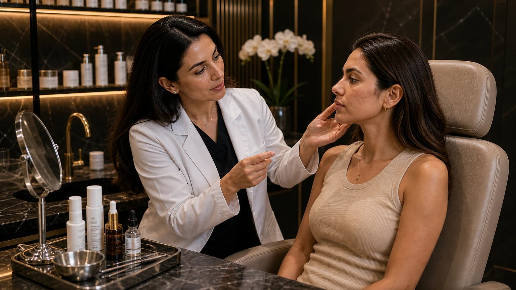 Photorealistic article image for When Should You See a Dermatologist vs a Beautician? at Endless Beauty Clinic Dubai