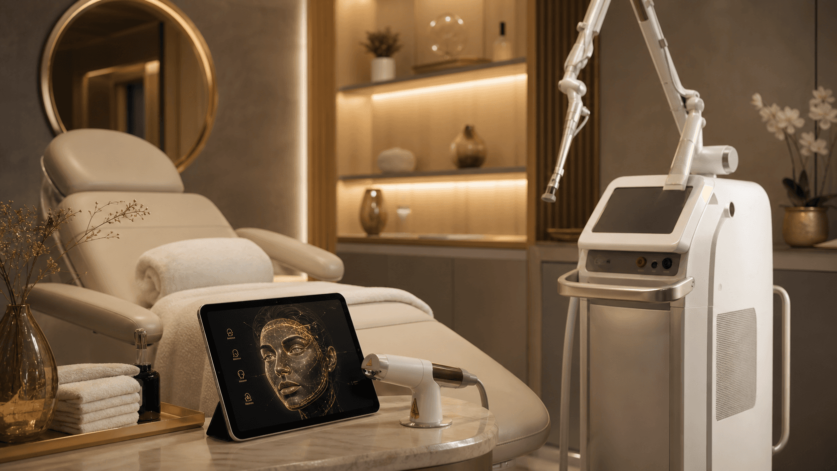 Fotona 4D laser rejuvenation setup for a non-surgical facelift article at Endless Beauty Clinic Dubai