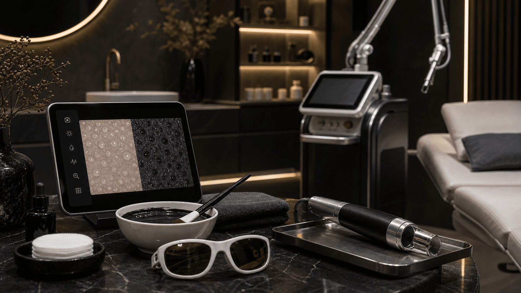 Carbon laser facial tools for oily congested skin at Endless Beauty Clinic Dubai