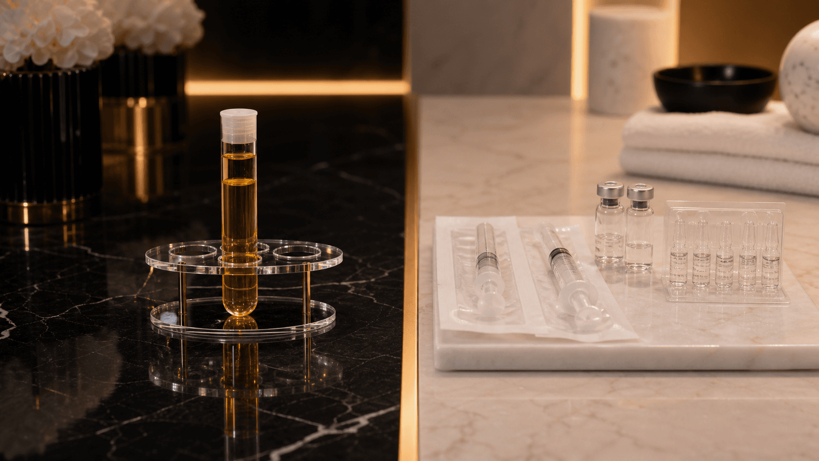 PRP versus skin boosters clinical comparison setup at Endless Beauty Clinic Dubai