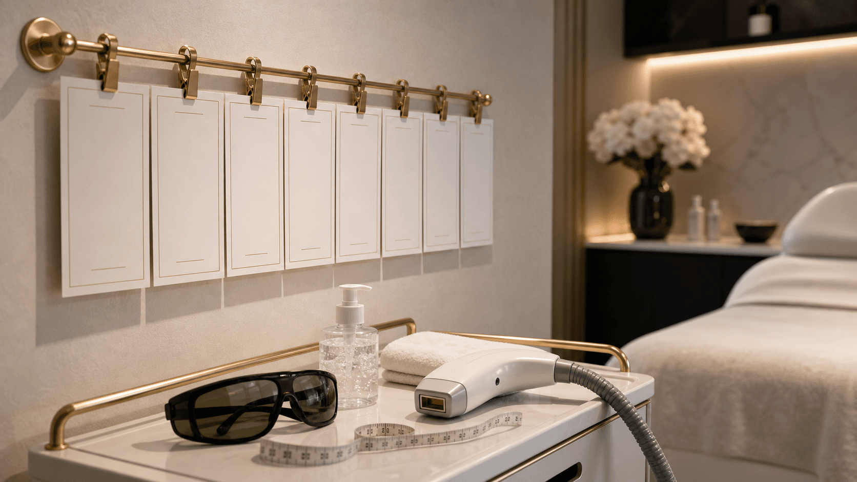 Laser hair removal session planning setup at Endless Beauty Clinic Dubai