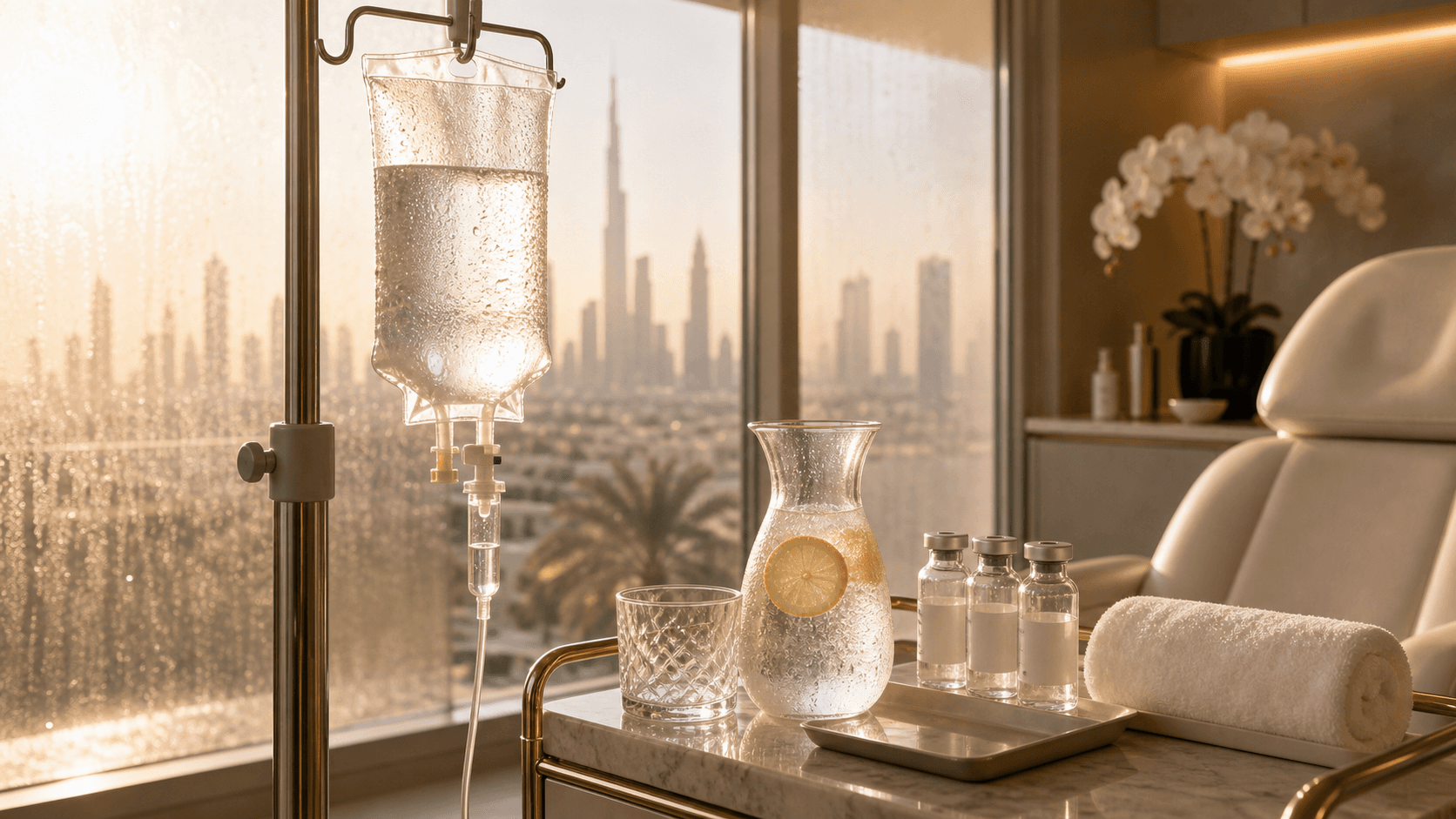IV hydration setup for Dubai heat at Endless Beauty Clinic Dubai