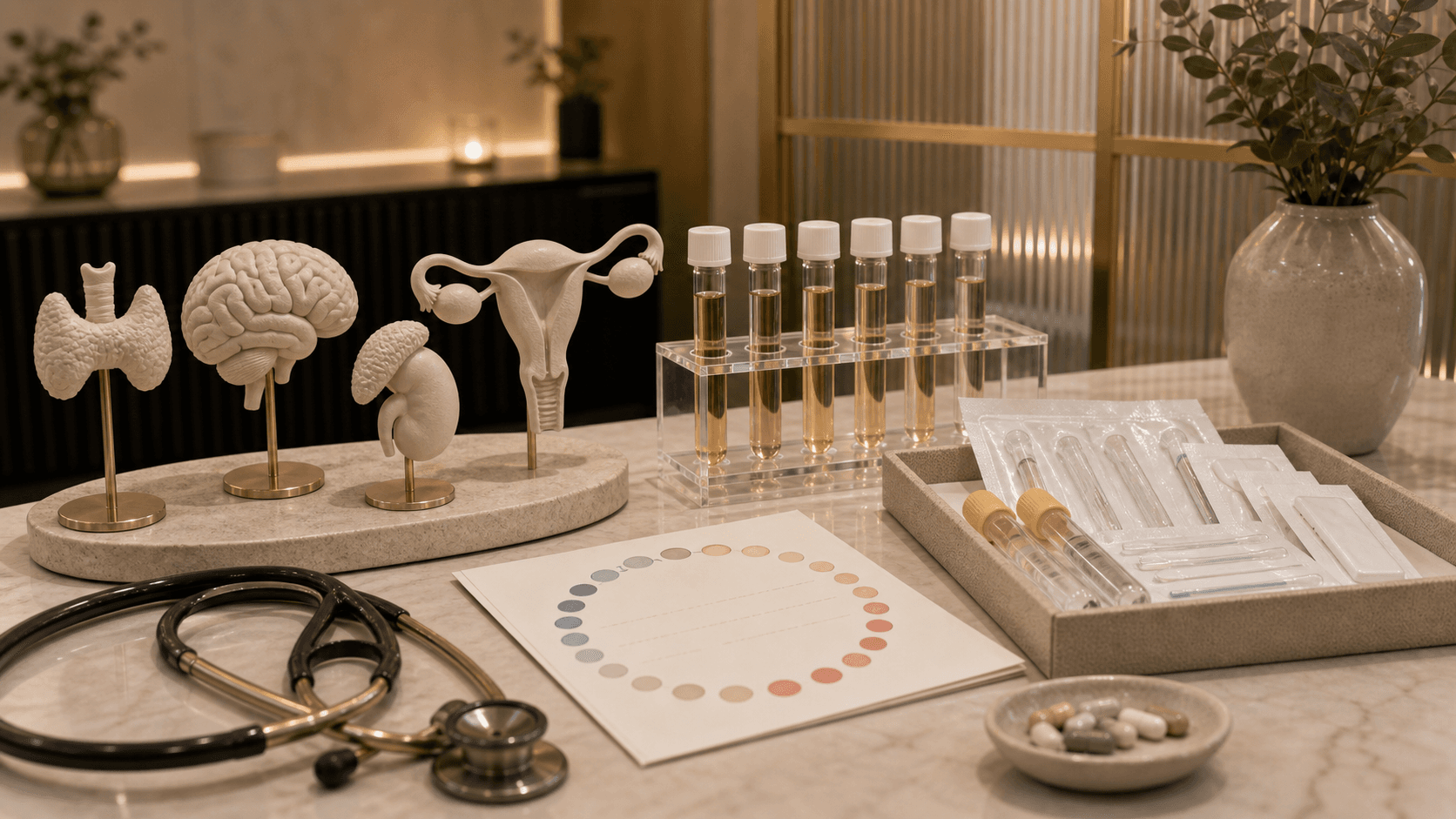 Hormonal imbalance testing setup at Endless Beauty Clinic Dubai