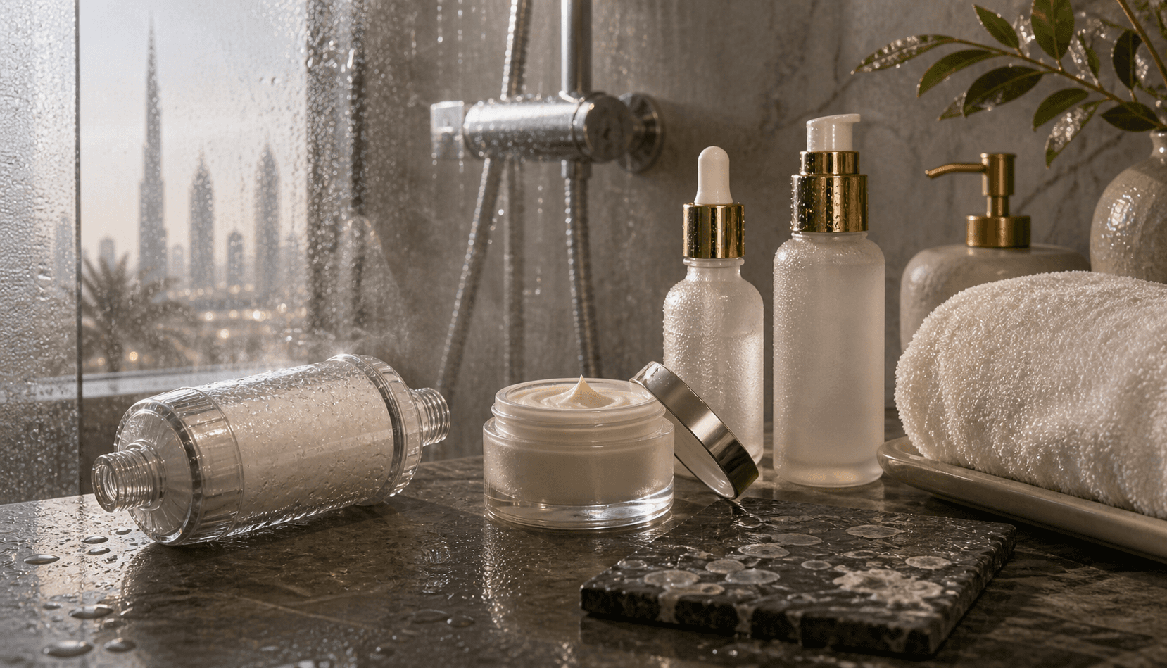 Gulf hard water and humidity skincare setup